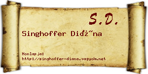 Singhoffer Diána névjegykártya